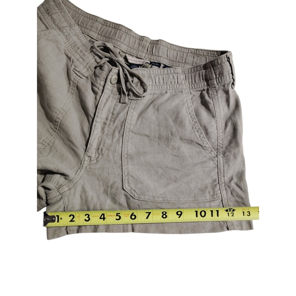 American Eagle Outfitters Womens Khaki Utility Shorts Size 6 Drawstring Waist - Picture 5 of 8